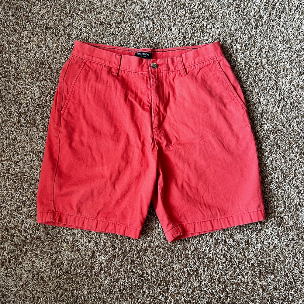 Nautica deck short classic fit,color Indian summer, size 32w